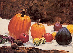 "Still Life with Pumpkins and Gourds"