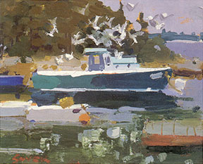 Lobster Boat and Gulls