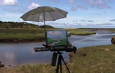 Photo - Plein air set up on Pamet River