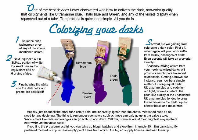 "Colorizing Your Darks" lesson...